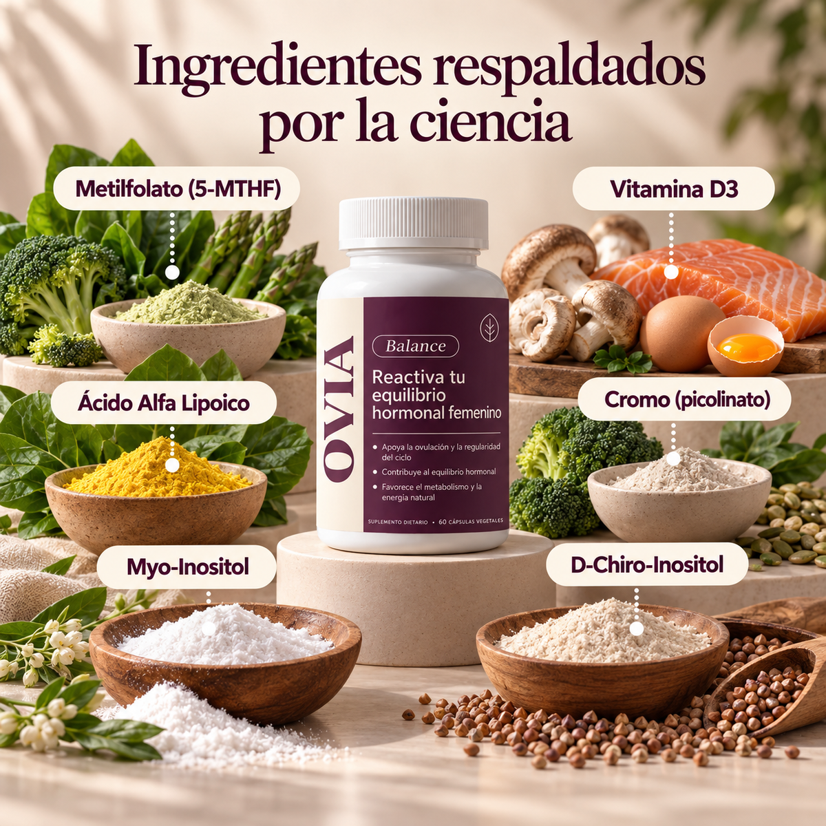 OVIA Balance — Equilibrio Hormonal Femenino y Apoyo Metabólico